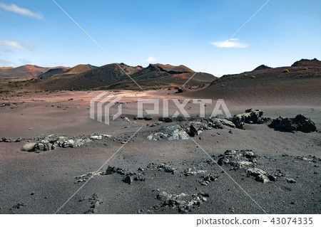 Volcanic landscape of Timanfaya National Park Volcanic landscape of Timanfaya National Park 43074335