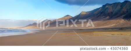 panorama of mountain landscape and Atlantic ocean 43074360