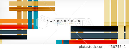 Color stripes and lines, geometric abstract background 43075341