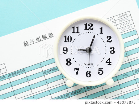工資陳述時鐘時間家庭 43075873