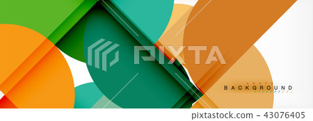 Modern geometrical abstract background - circles. Business or technology presentation design 43076405