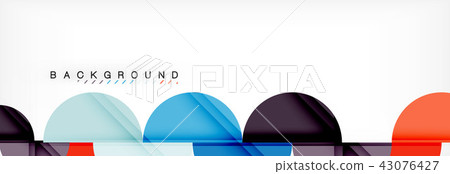 Semi circle abstract background, modern geometric pattern design. Business or technology 43076427