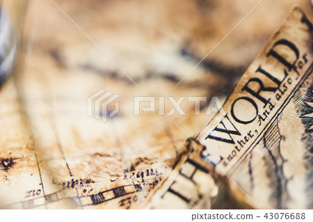 Old vintage maps and marine equipment Old vintage maps and marine equipment 43076688