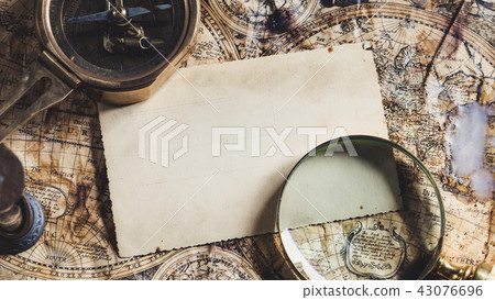 Old maps with marine equipment 43076696
