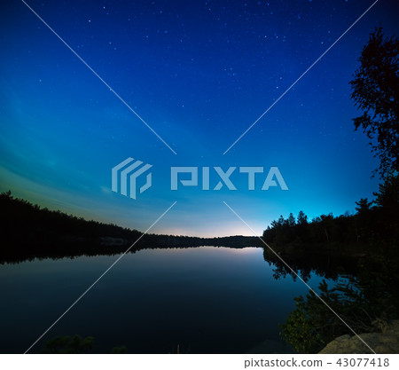 Lake at night 43077418