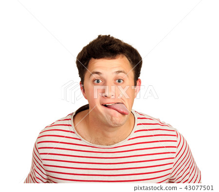emotional guy isolated on white background emotional guy isolated on white background 43077501