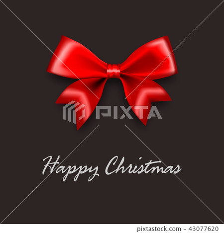 Merry Christmas red satin silk gift bow Merry Christmas red satin silk gift bow 43077620