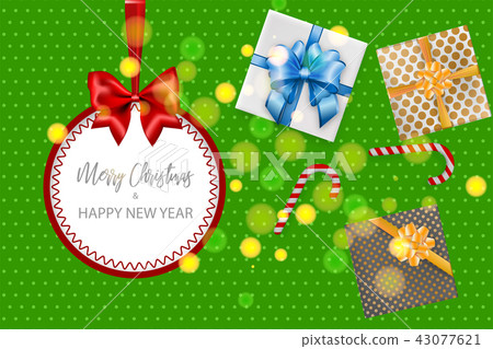 Merry Christmas 2019 New year greeting card Merry Christmas 2019 New year greeting card 43077621