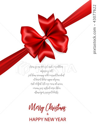 Merry Christmas red satin silk gift bow Merry Christmas red satin silk gift bow 43077622