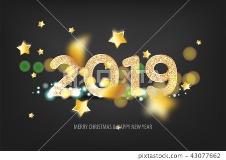 2019 new year golden banner 2019 new year golden banner 43077662