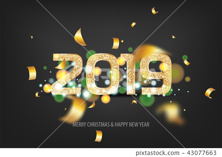 2019 new year golden banner 2019 new year golden banner 43077663