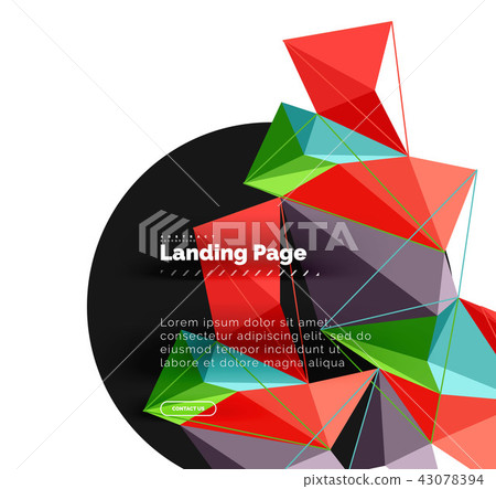 Vector 3d triangle abstract background, polygonal geometric design Vector 3d triangle abstract background, polygonal geometric design 43078394