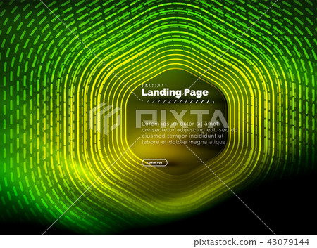 Neon glowing techno hexagon shape lines, hi-tech futuristic abstract background, landing page Neon glowing techno hexagon shape lines, hi-tech futuristic abstract background, landing page 43079144