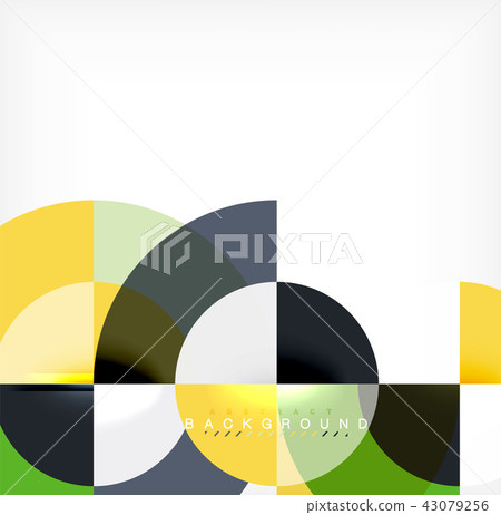Minimal circle abstract background design, multicolored template for business or technology Minimal circle abstract background design, multicolored template for business or technology 43079256