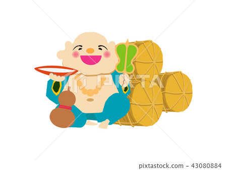 Seven Lucky Gods. Illustration of Happiness God. Good luck. Invitation. Hodogaya. Seven Lucky Gods. Illustration of Happiness God. Good luck. Invitation. Hodogaya. 43080884