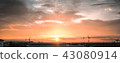 panoramic view Beauty and Color of the sky at suns 43080914