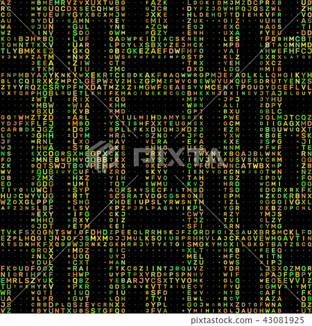 Abstract ornament of letters. Halftone style.  43081925