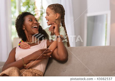 Happy joyful woman looking at her daughter 43082537