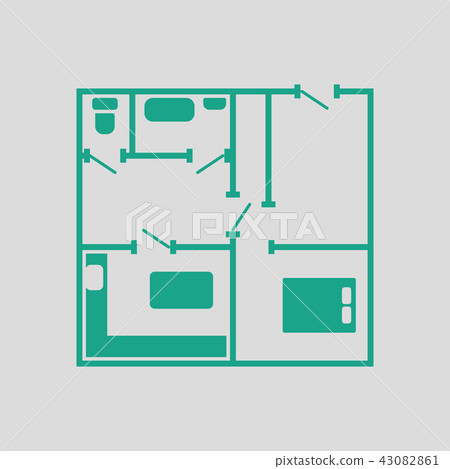 Icon of apartment plan Icon of apartment plan 43082861