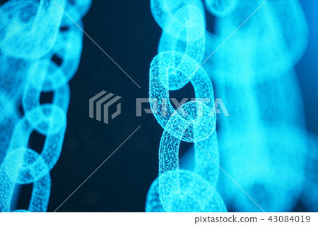 Block chain concept, digital block chain technology. Cryptocurrency, concept of digital code. Low 43084019