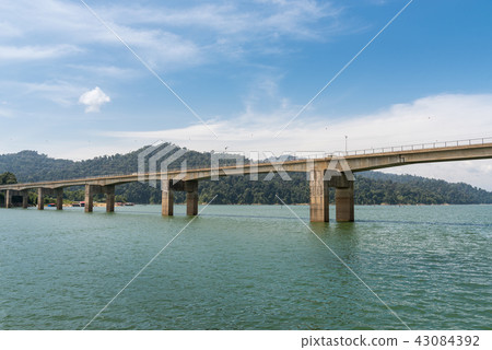 A concrete bridge at Lake Banding, Malaysia. A concrete bridge at Lake Banding, Malaysia. 43084392