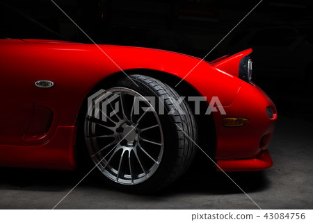 Car detailing series: Clean red sports car 43084756