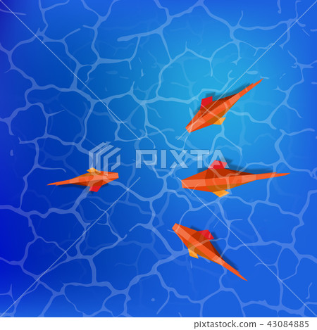 Paper fishes in water Paper fishes in water 43084885