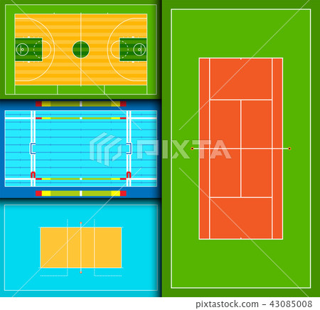 Sport game field vector ground line playground soccer green stadium grass background winner champion Sport game field vector ground line playground soccer green stadium grass background winner champion 43085008