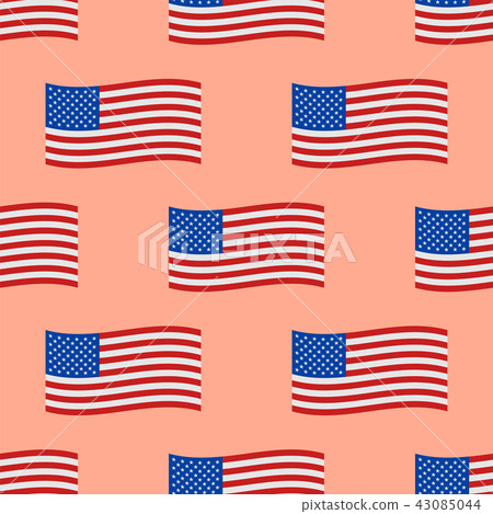 Independence day USA flags seamless pattern United States american symbol freedom national sign Independence day USA flags seamless pattern United States american symbol freedom national sign 43085044