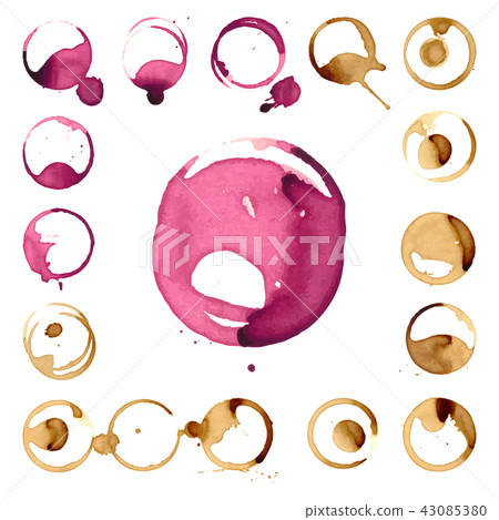Wine and coffee staiin spots splashes cup vector isolated splash vector illustration Wine and coffee staiin spots splashes cup vector isolated splash vector illustration 43085380
