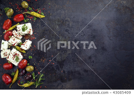 Traditional Greek Feta with Vegetable 43085409