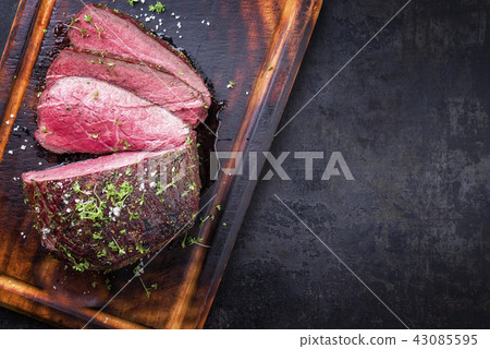 Barbecue wagyu point steak sliced  43085595