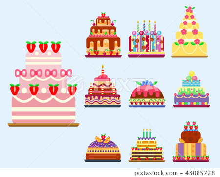 Wedding cake pie hand drawn style sweets dessert bakery ceremony delicious vector illustration. Wedding cake pie hand drawn style sweets dessert bakery ceremony delicious vector illustration. 43085728
