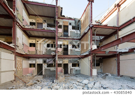 Demolition site of building Demolition site of building 43085840