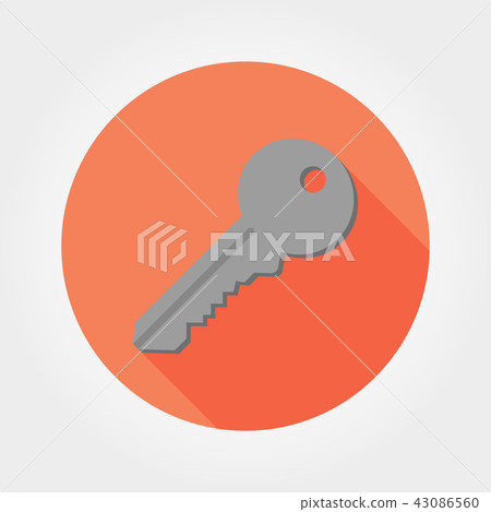 Key icon. Flat. 43086560