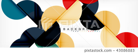 Semi circle abstract background, modern geometric pattern design. Business or technology 43086883