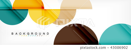 Semi circle abstract background, modern geometric pattern design. Business or technology 43086902