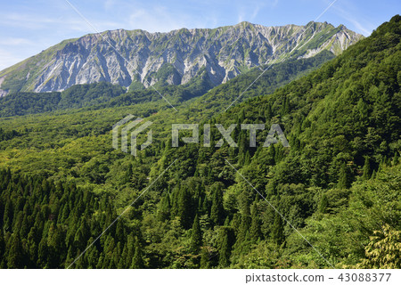 View from Oyama key ring (Tottori ken Hino-gun, Kofu-cho) 43088377