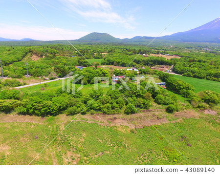 Aerial shooting at the resort area of Takahara ~ drone (Asagiri Kogen / Shizuoka Prefecture Fujinomiya City) 43089140