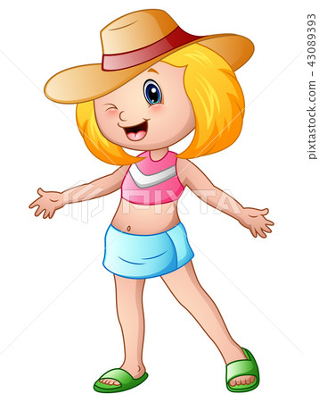 Little girl clothes in summer dancing Little girl clothes in summer dancing 43089393
