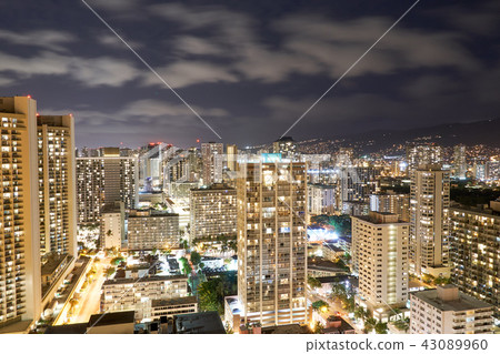 威基基的夜景 43089960