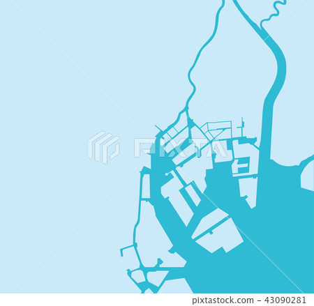 Tokyo Bay Area (around Tokyo Bay) Blank map Tokyo Bay Area (around Tokyo Bay) Blank map 43090281