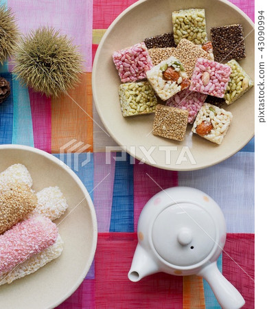 Traditional Korean food, Gangjeong, Korean snack Traditional Korean food, Gangjeong, Korean snack 43090994