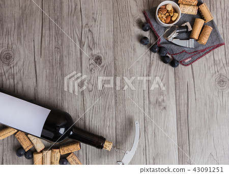 Copy Space, Wine Bottle and Cork 43091251