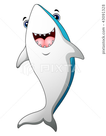 Vector illustration of Happy shark cartoon Vector illustration of Happy shark cartoon 43091328