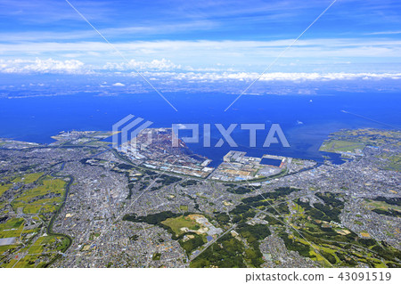 Viewing Tokyo Bay from Chiba Prefecture's Aobou / Aerial photograph, 2018.8 shooting Viewing Tokyo Bay from Chiba Prefecture's Aobou / Aerial photograph, 2018.8 shooting 43091519