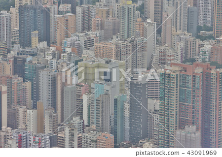 the Kowloon side Hong Kong Skyline at day time the Kowloon side Hong Kong Skyline at day time 43091969