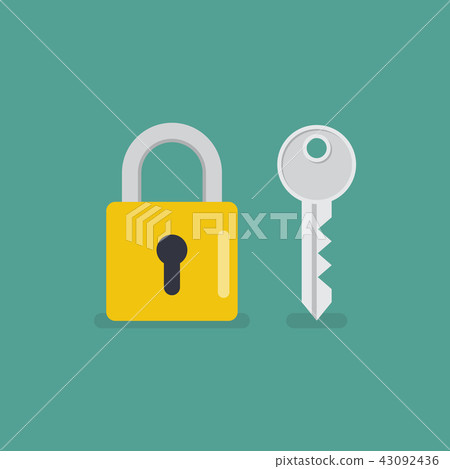 Lock and key icon 43092436