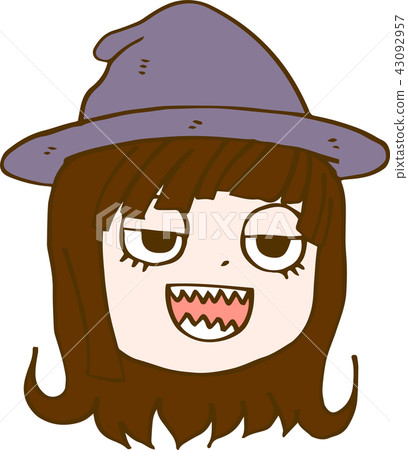 Witch Halloween face material 43092957