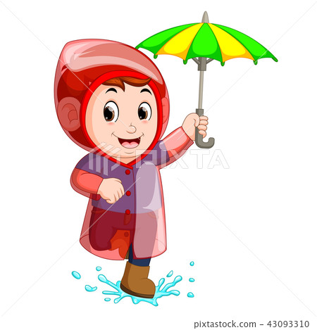 little boy with umbrella